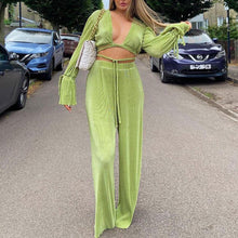 Load image into Gallery viewer, Fashion Retro Long Sleeve Pleated Women's Clothing