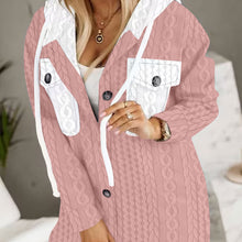 Load image into Gallery viewer, Women's hooded coat in multiple colors, medium length, polyester fabric for casual Japanese and Korean style