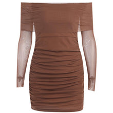 Load image into Gallery viewer, Fashion Long Sleeve Pleated Dress Women's Clothing