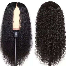 Load image into Gallery viewer, Front lace long curly synthetic wig with realistic lace front and European style long curls