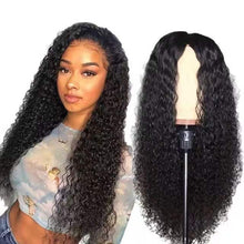 Load image into Gallery viewer, Front lace long curly synthetic wig with natural lace front and European style curls