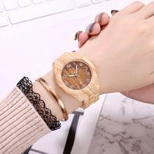 Load image into Gallery viewer, Bamboo Pattern Fashion Numbers Creative Men's And Women's Watches
