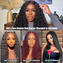 Load image into Gallery viewer, Front Lace Human Hair Wig Deep Wave Human Wigs