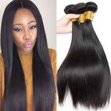 Load image into Gallery viewer, Xuchang Virgin Brazilian Straight Hair Bundles 100% real human hair weave smooth and silky texture