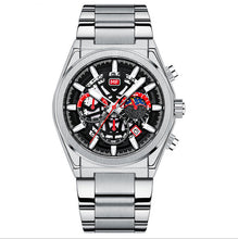 Load image into Gallery viewer, Men's waterproof luxury sports chronograph business watch with luminous dial and stainless steel buckle