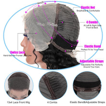 Load image into Gallery viewer, Front Lace Human Hair Wig Deep Wave Human Wigs