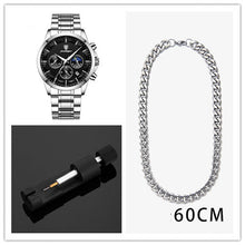 Load image into Gallery viewer, Rose gold and silver multifunctional sports men's waterproof quartz watches with stainless steel straps