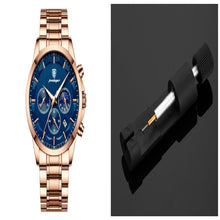 Load image into Gallery viewer, Multifunctional sports men's waterproof quartz watch with stainless steel strap and sapphire crystal glass