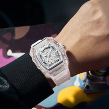 Load image into Gallery viewer, Wholesale fashionable transparent men's waterproof watches with colorful straps and quartz movement