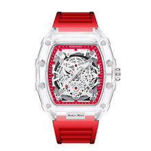 Load image into Gallery viewer, Wholesale fashionable transparent men's waterproof quartz watches in multiple colors with matching straps