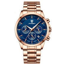 Load image into Gallery viewer, Sports Men's Waterproof Multifunctional Quartz Watch with Stainless Steel Strap and Sapphire Crystal
