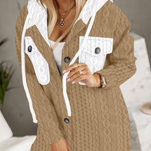 Load image into Gallery viewer, Black hooded coat for women in Japanese and Korean casual style