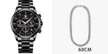 Load image into Gallery viewer, Multifunctional waterproof sports men's watch with quartz movement and stainless steel strap