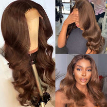Load image into Gallery viewer, Brown Color Human Hair Wigs Human Hair Wig