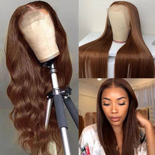 Load image into Gallery viewer, Brown Color Human Hair Wigs Human Hair Wig