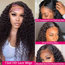 Load image into Gallery viewer, Front Lace Human Hair Wig Deep Wave Human Wigs