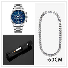 Load image into Gallery viewer, Multifunctional waterproof sports men's watch with stainless steel strap and sapphire crystal glass