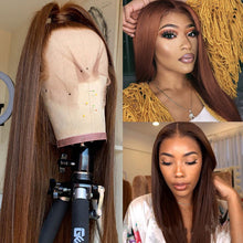 Load image into Gallery viewer, Brown Color Human Hair Wigs Human Hair Wig