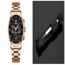 Load image into Gallery viewer, Multifunctional waterproof sports men's quartz watch with stainless steel strap and sapphire crystal glass