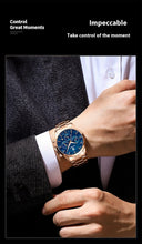 Load image into Gallery viewer, Multifunctional waterproof sports men's quartz watch with stainless steel strap and sapphire crystal glass