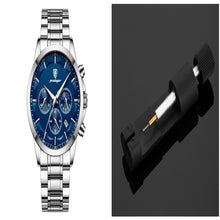 Load image into Gallery viewer, Sports men's multifunctional waterproof quartz watch with stainless steel strap and sapphire crystal glass